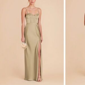 Birdy Grey Jessica Dress Matte Satin Moss Green